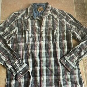 21men Multicolor Plaid Casual Button Down Shirt
